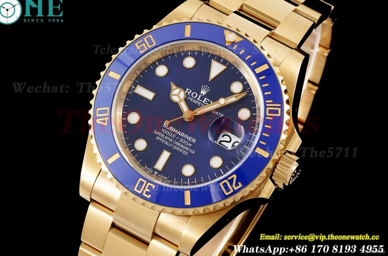 Dot VR3235 YG Submariner 41mm 126618LB Blue YG Clean 0115